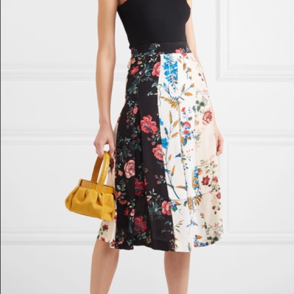 Maje floral midi skirt